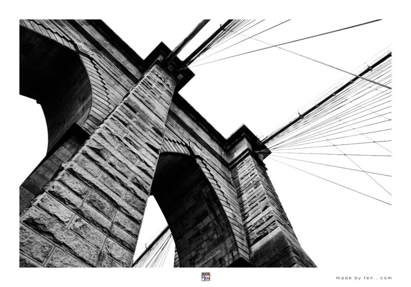 New York City Street Photography Print by Made by Ten - Brooklyn Bridge