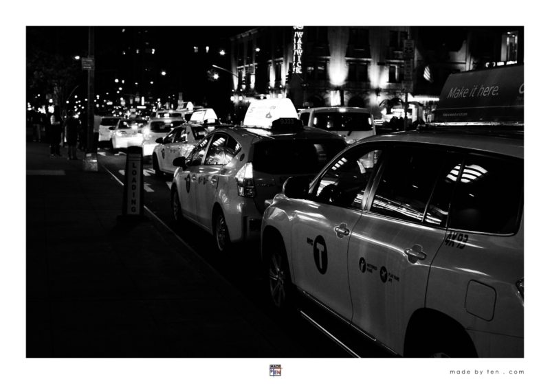 New York City Street Photography Print by Made by Ten - Taxi Cabs