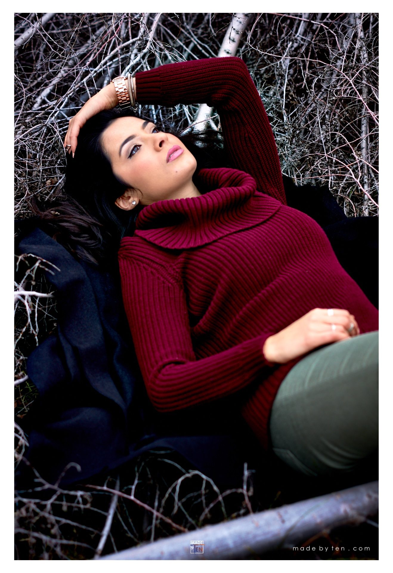 Woman Lying Branches - GTA Women Lifestyle Photography