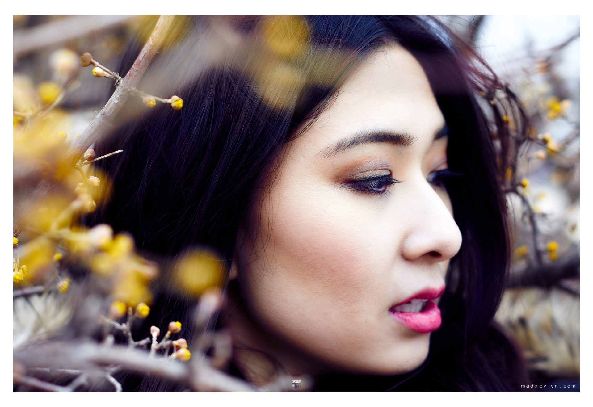 Woman Headshot Yellow Buds - GTA Women Lifestyle Photography