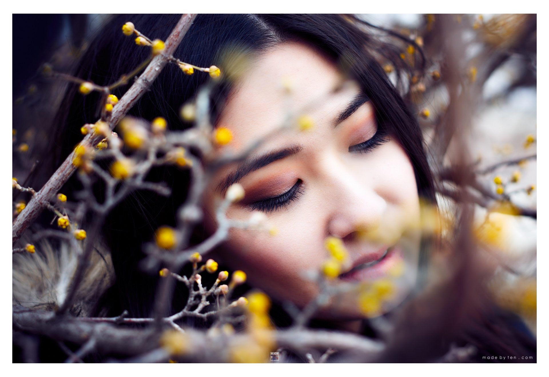 Woman Headshot Yellow Buds - GTA Women Lifestyle Photography