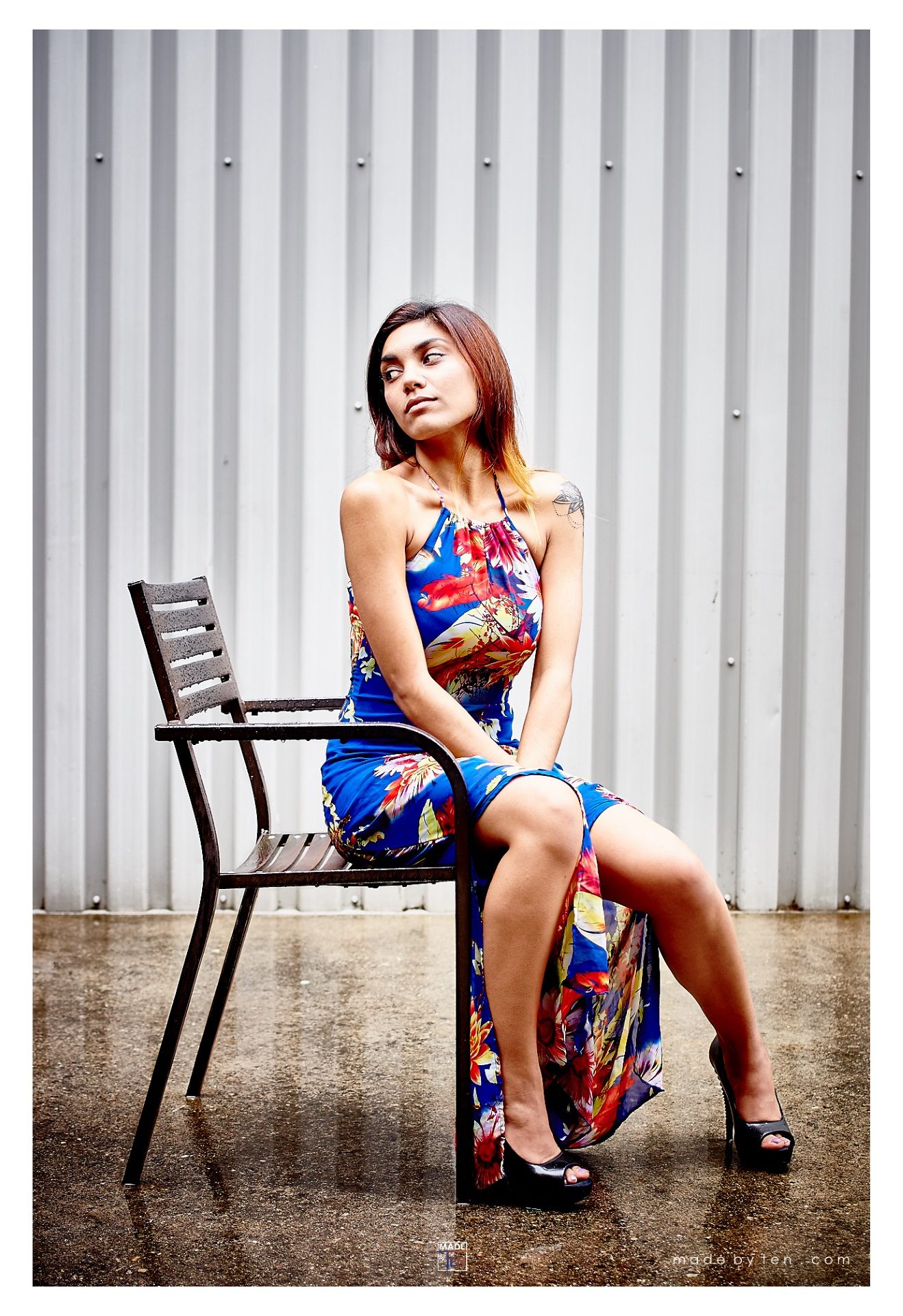 Woman Rain Sitting Fashion Editorial - GTA Women Lifestyle Photography