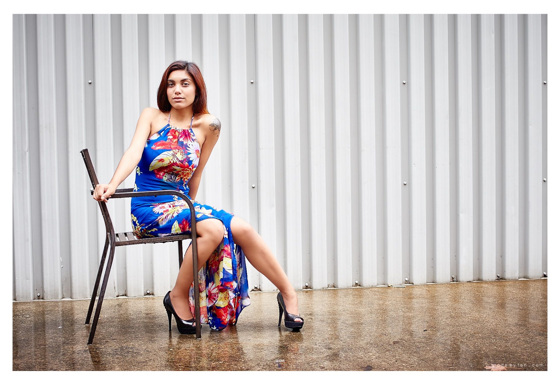 Woman Rain Sitting Fashion Editorial - GTA Women Lifestyle Photography