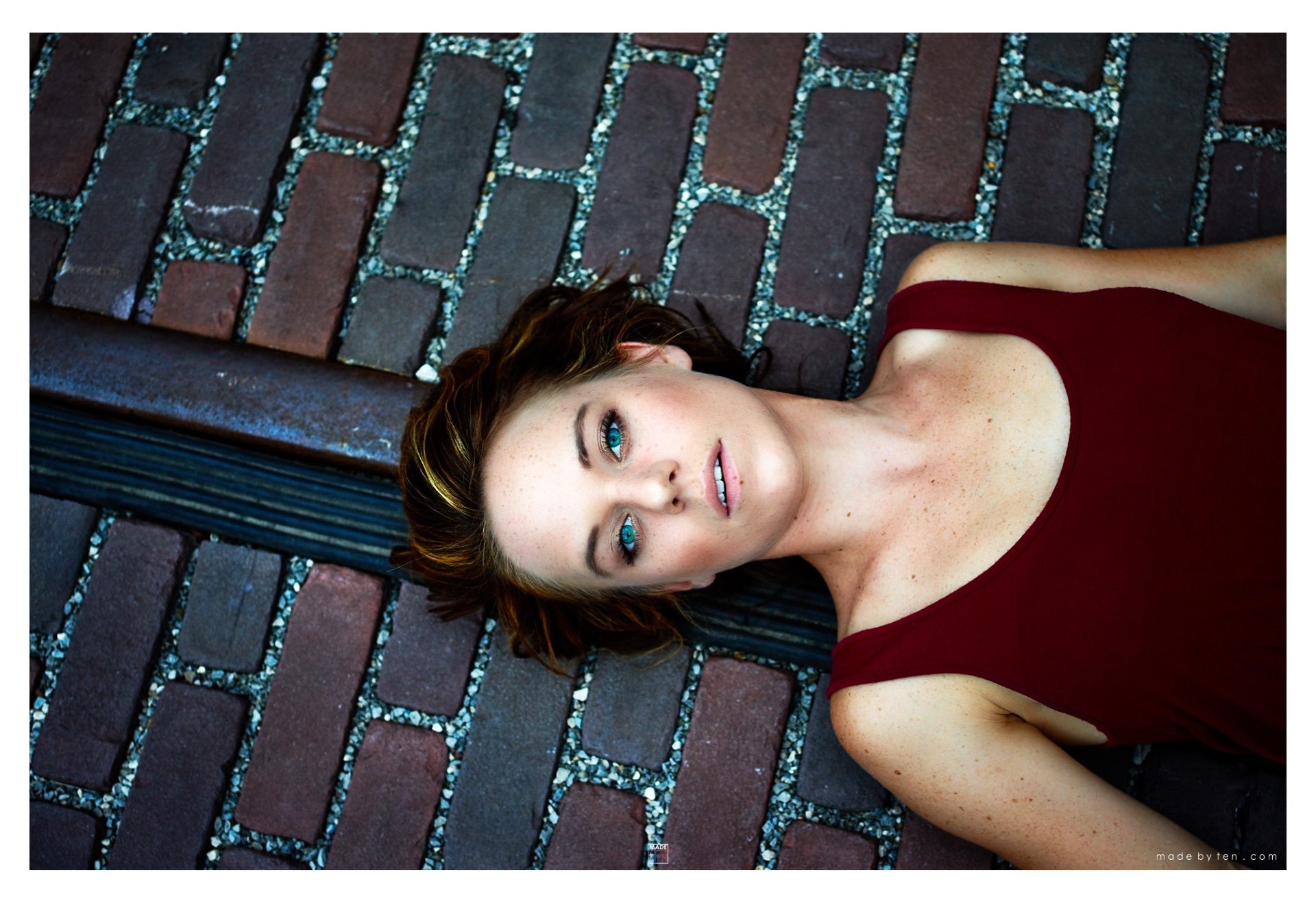 Woman Lying Down Stone Portrait - GTA Women Lifestyle Photography